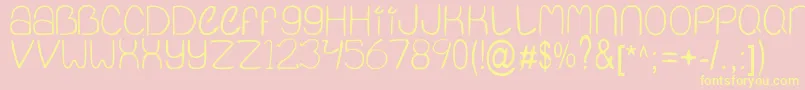 QuietInfinity Font – Yellow Fonts on Pink Background