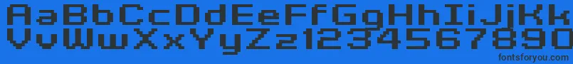 Kyrou7WideBoldXtnd Font – Black Fonts on Blue Background