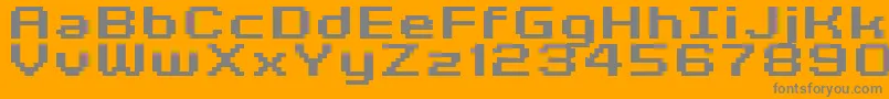 Kyrou7WideBoldXtnd Font – Gray Fonts on Orange Background