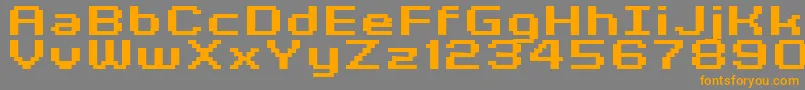 Kyrou7WideBoldXtnd Font – Orange Fonts on Gray Background