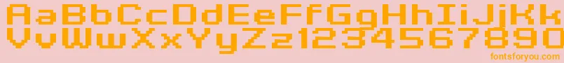 Kyrou7WideBoldXtnd Font – Orange Fonts on Pink Background