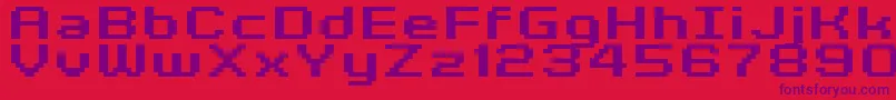 Kyrou7WideBoldXtnd Font – Purple Fonts on Red Background