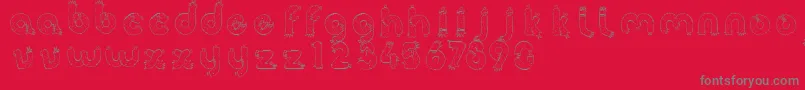 Armz Font – Gray Fonts on Red Background