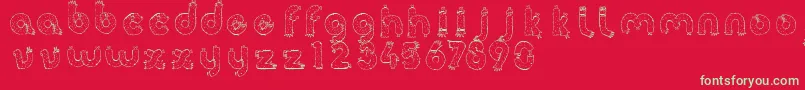 Armz Font – Green Fonts on Red Background