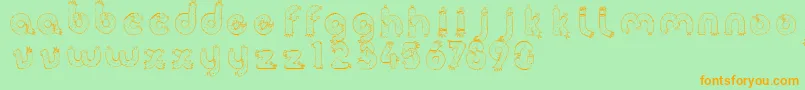 Armz Font – Orange Fonts on Green Background