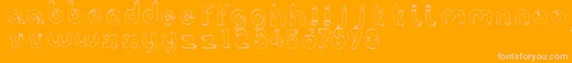 Armz Font – Pink Fonts on Orange Background