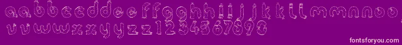 Armz Font – Pink Fonts on Purple Background