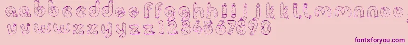 Armz Font – Purple Fonts on Pink Background