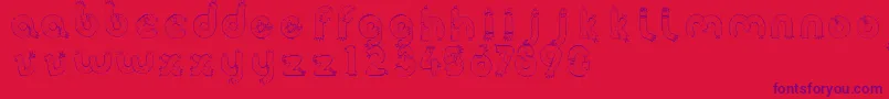 Armz Font – Purple Fonts on Red Background