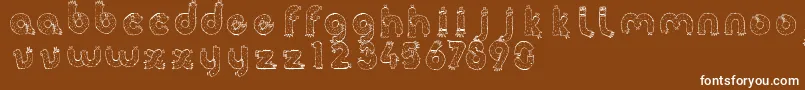Armz Font – White Fonts on Brown Background
