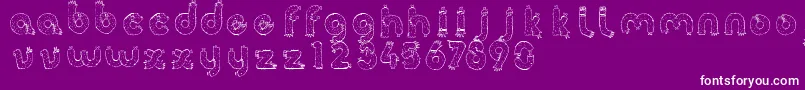 Armz Font – White Fonts on Purple Background