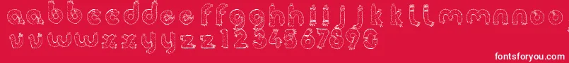 Armz-Schriftart – Weiße Schriften auf rotem Hintergrund