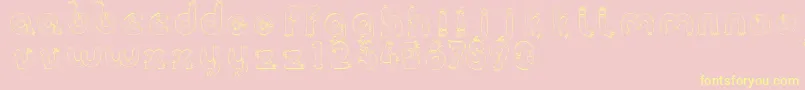 Armz Font – Yellow Fonts on Pink Background