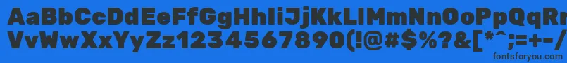 Шрифт RubikoneRegular – чёрные шрифты на синем фоне