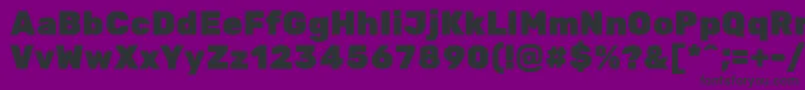 Шрифт RubikoneRegular – чёрные шрифты на фиолетовом фоне