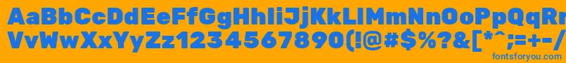 RubikoneRegular Font – Blue Fonts on Orange Background