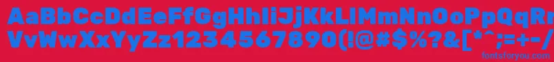 RubikoneRegular Font – Blue Fonts on Red Background