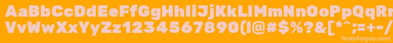fuente RubikoneRegular – Fuentes Rosadas Sobre Fondo Naranja