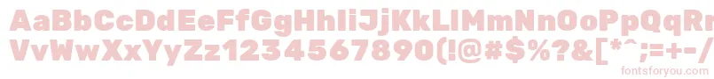 Fonte RubikoneRegular – fontes rosa em um fundo branco