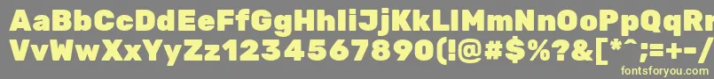 RubikoneRegular Font – Yellow Fonts on Gray Background