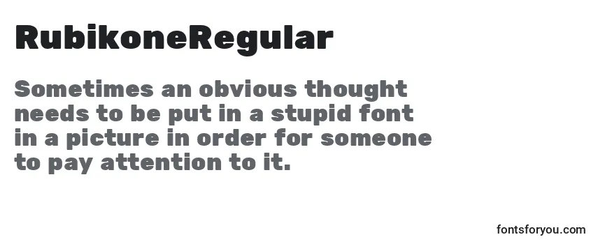 RubikoneRegular Font