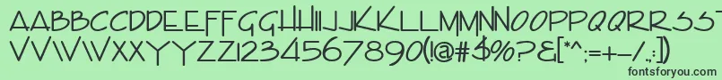 フォントEncinoCaps – 緑の背景に黒い文字