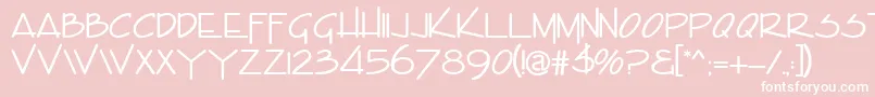 EncinoCaps Font – White Fonts on Pink Background