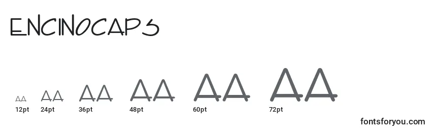 EncinoCaps Font Sizes