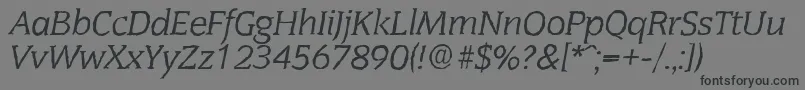CongressantiqueItalic Font – Black Fonts on Gray Background