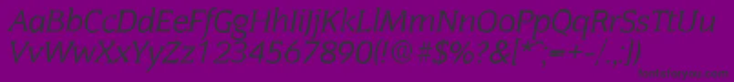 CongressantiqueItalic-Schriftart – Schwarze Schriften auf violettem Hintergrund