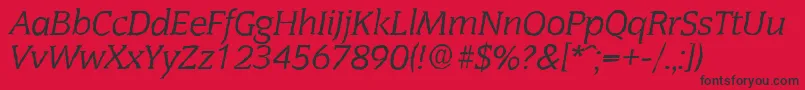 CongressantiqueItalic Font – Black Fonts on Red Background