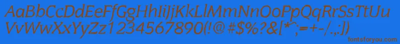 CongressantiqueItalic Font – Brown Fonts on Blue Background