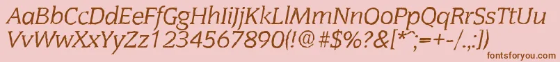 CongressantiqueItalic Font – Brown Fonts on Pink Background