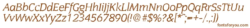 Шрифт CongressantiqueItalic – коричневые шрифты на белом фоне