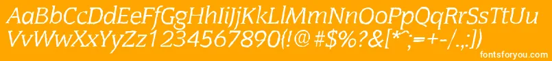 fuente CongressantiqueItalic – Fuentes Blancas Sobre Fondo Naranja