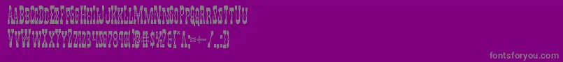 Youngerbroscond-Schriftart – Graue Schriften auf violettem Hintergrund