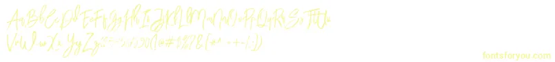 BloomyScriptFree-Schriftart – Gelbe Schriften