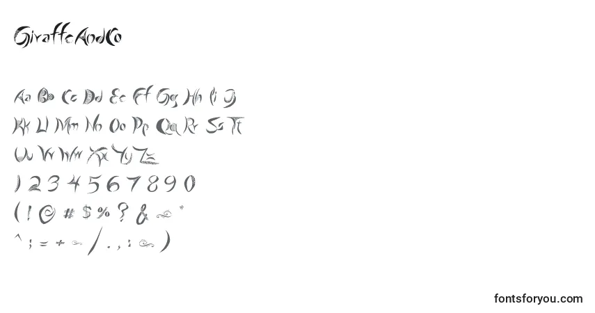 Шрифт GiraffeAndCo (36837) – алфавит, цифры, специальные символы