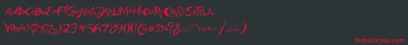 GiraffeAndCo Font – Red Fonts on Black Background