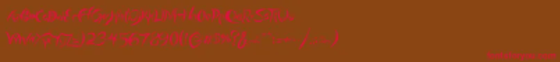 GiraffeAndCo Font – Red Fonts on Brown Background