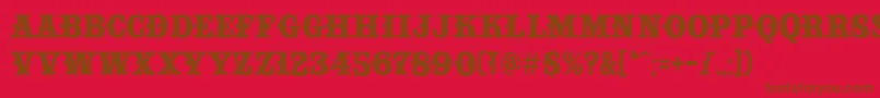 Consuelaフォントについての詳細 フォントConsuela – 赤い背景に茶色の文字