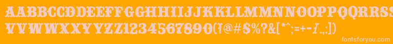 Consuela Font – Pink Fonts on Orange Background