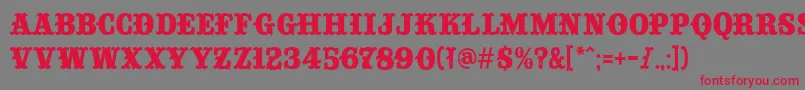 Consuela Font – Red Fonts on Gray Background