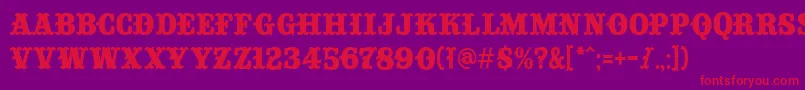 Consuela Font – Red Fonts on Purple Background