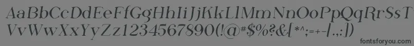 フォントPhosf – 黒い文字の灰色の背景