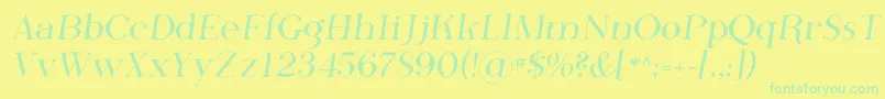 Phosf Font – Green Fonts on Yellow Background