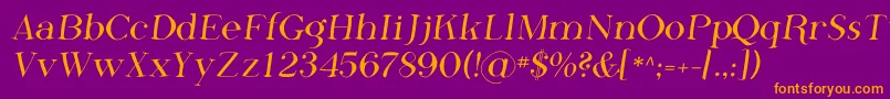 Phosf Font – Orange Fonts on Purple Background