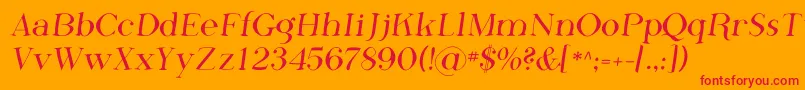 Phosf Font – Red Fonts on Orange Background