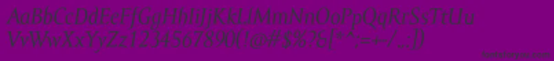 AmorSerifProItalic Font – Black Fonts on Purple Background