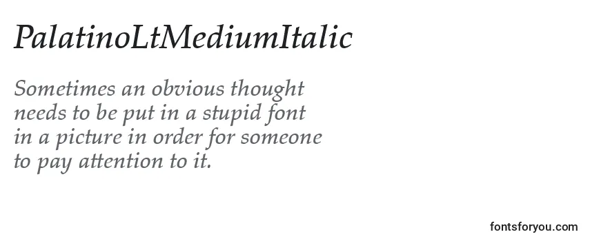 PalatinoLtMediumItalic -fontin tarkastelu